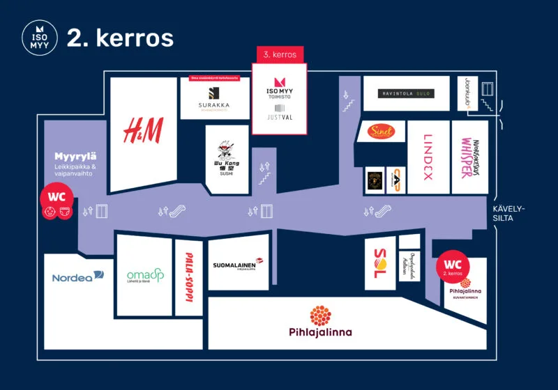 Iso Myy 2.kerros pohjakartta ja liikkeet